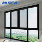 Zwarte het Aluminiumverticaal die van Guangdong NAVIEW Dubbel Hung Window glijden leverancier