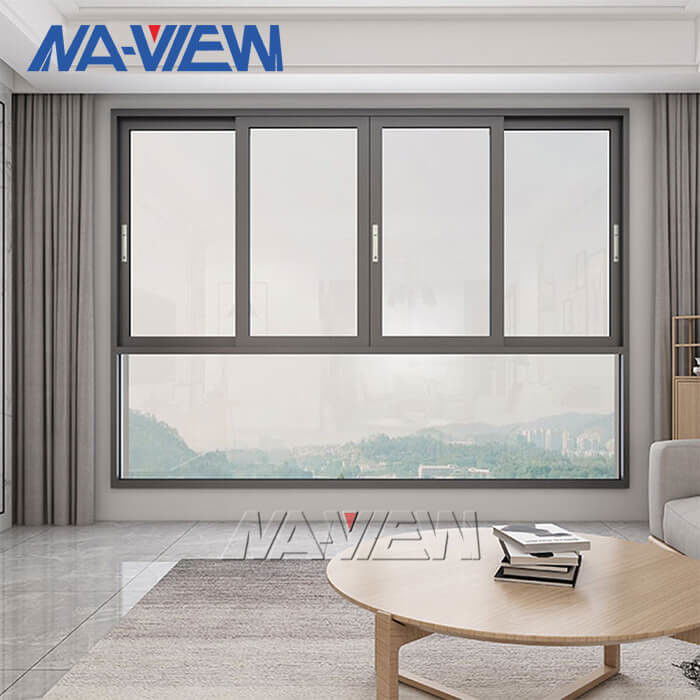 Van het het Metaalkader van Guangdong NAVIEW van het de Orkaaneffect Dubbel Glas Verglaasd het Aluminiumvenster leverancier